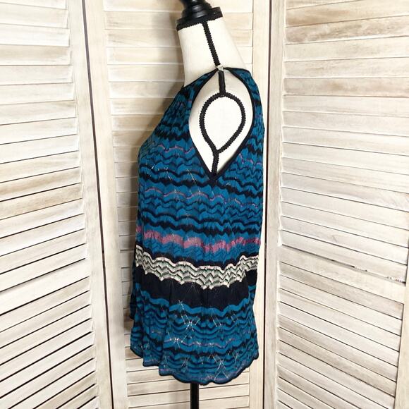 M Missoni Swing Tank Classic Zig Zag Teal Purple Pink M-L - Picture 7 of 10